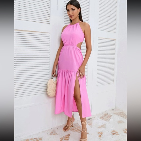 Backless Tie Halter Dress 💖 - Picture 3 of 3